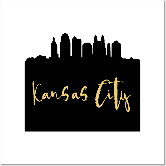 KANSAS CITY DESIGNER SILHOUETTE SKYLINE ART Wall Art by deificusArt